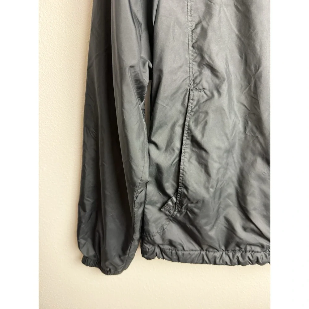 Columbia Flash Challenger Windbreaker Jacket Mens XS Black Logo Hooded Zip-Up‎